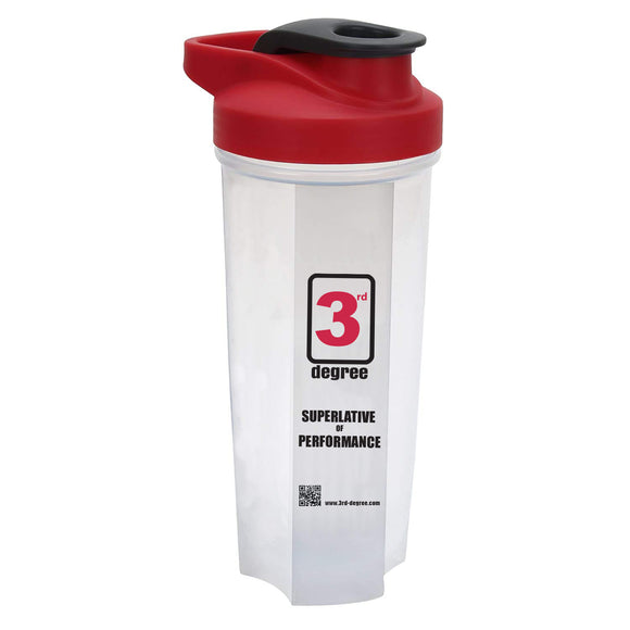 3rd Degree Gym Shaker Bottle, BPA Free Plastic Material, Leak Proof, Ideal for Protein and Gym Supplement, 700ml
