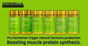 Pro-hormones trigger natural hormone production, boosting muscle protein synthesis