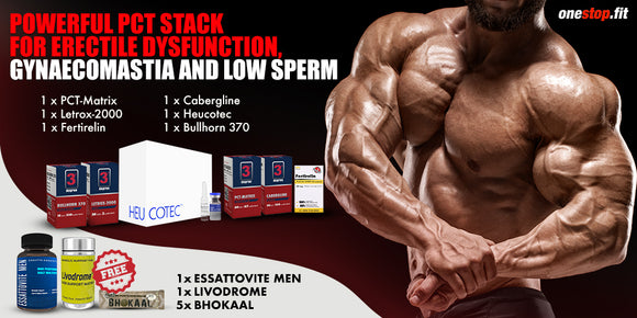 POWERFUL PCT STACK FOR ERECTILE DYSFUNCTION, GYNAECOMASTIA AND LOW SPERM