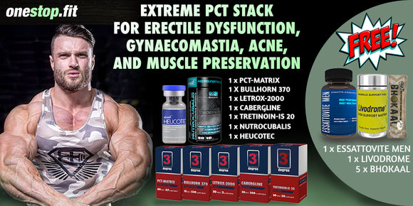 EFFECTIVE PCT STACK FOR ERECTILE DYSFUNCTION, GYNAECOMASTIA, ACNE AND MUSCLE PRESERVATION