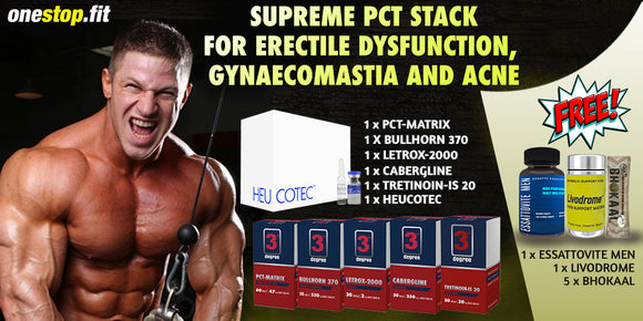 SUPREME PCT STACK FOR ERECTILE DYSFUNCTION, GYNAECOMASTIA AND ACNE