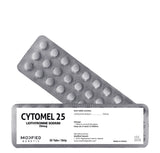 CYTOMEL 25: Powerful Fat Loss and Metabolic Enhancer for Bodybuilders! 25mcg 30Tabs Strip.