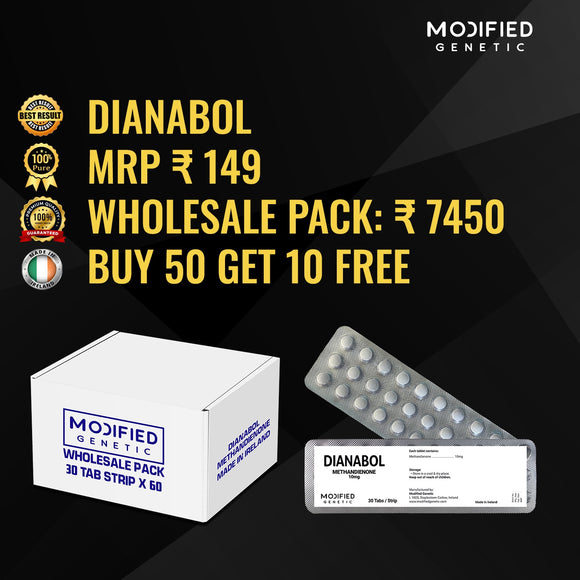 MODIFIED GENETIC DIANABOL: Classic steroid for powerful gaining and Bulking. 30 Tab Strip X 60