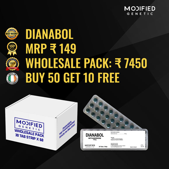 MODIFIED GENETIC DIANABOL: Classic steroid for powerful gaining and Bulking. 30 Tab Strip X 60