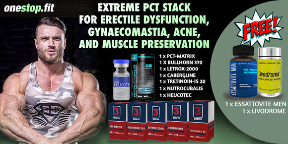 EFFECTIVE PCT STACK FOR ERECTILE DYSFUNCTION, GYNAECOMASTIA, ACNE AND MUSCLE PRESERVATION